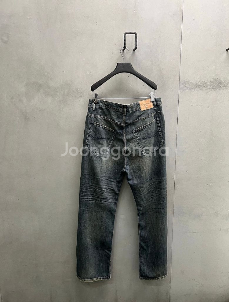 [29] 발렌시아가 로우 크로치 데님 팬츠 블루 새상품--1