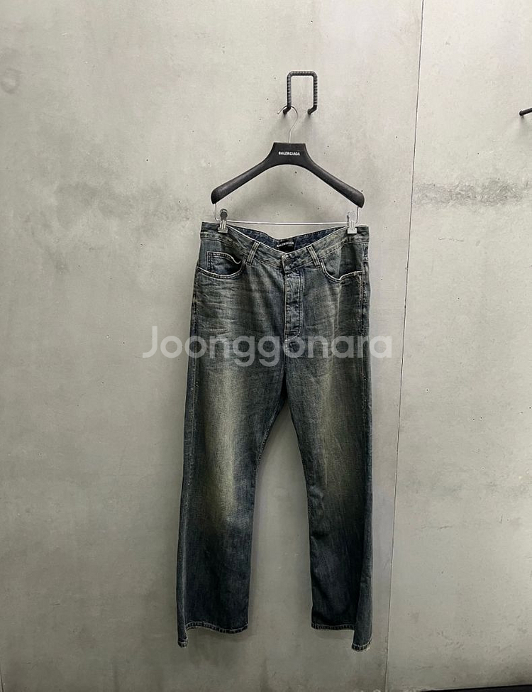[29] 발렌시아가 로우 크로치 데님 팬츠 블루 새상품--0
