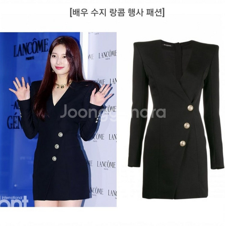 새상품) 수지 원피스 블랙 미니 금장 원피스 정장 원피--1