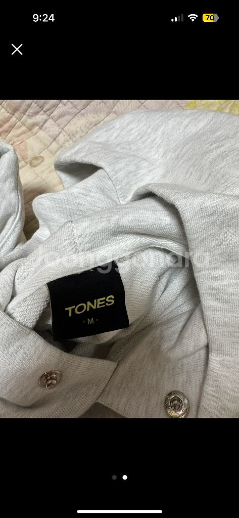 TONES 회색 후드티 M--1