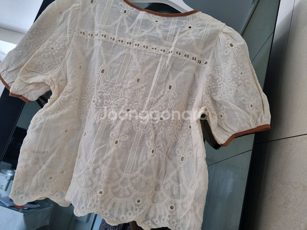 오조크 자수크롭가디건 여름자수--3