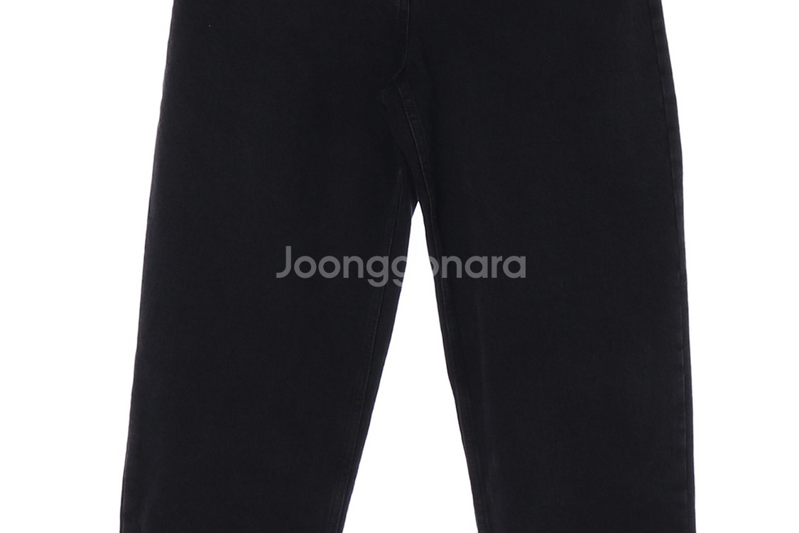 [XS]오브제 블랙진 와이드 맘핏 데님 진 청바지--2