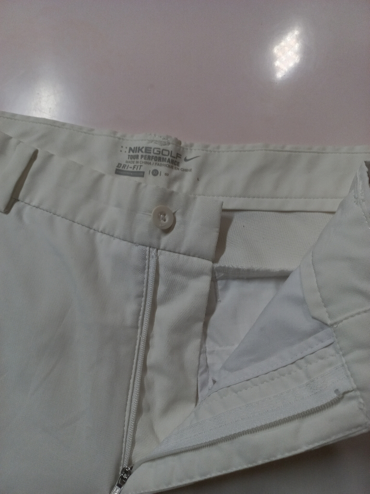 32)나이키 골프웨어 화이트 스판바지 기능성바지 이미지