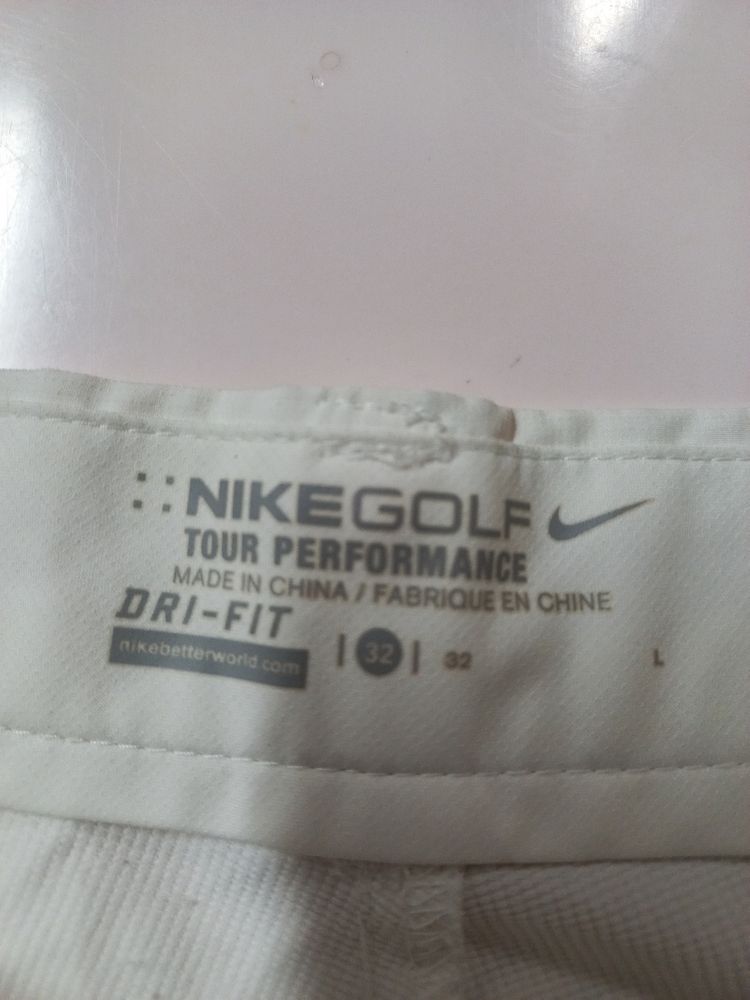 32)나이키 골프웨어 화이트 스판바지 기능성바지 이미지