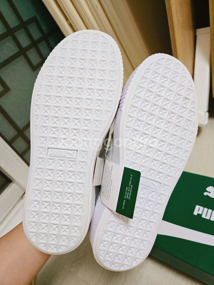 [PUMA] 스웨이드 플랫폼, 화이트 골드, 250--3