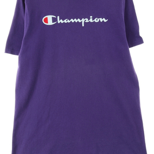 (L-XL) 챔피온 반팔 티셔츠 퍼플 로고 올드스쿨