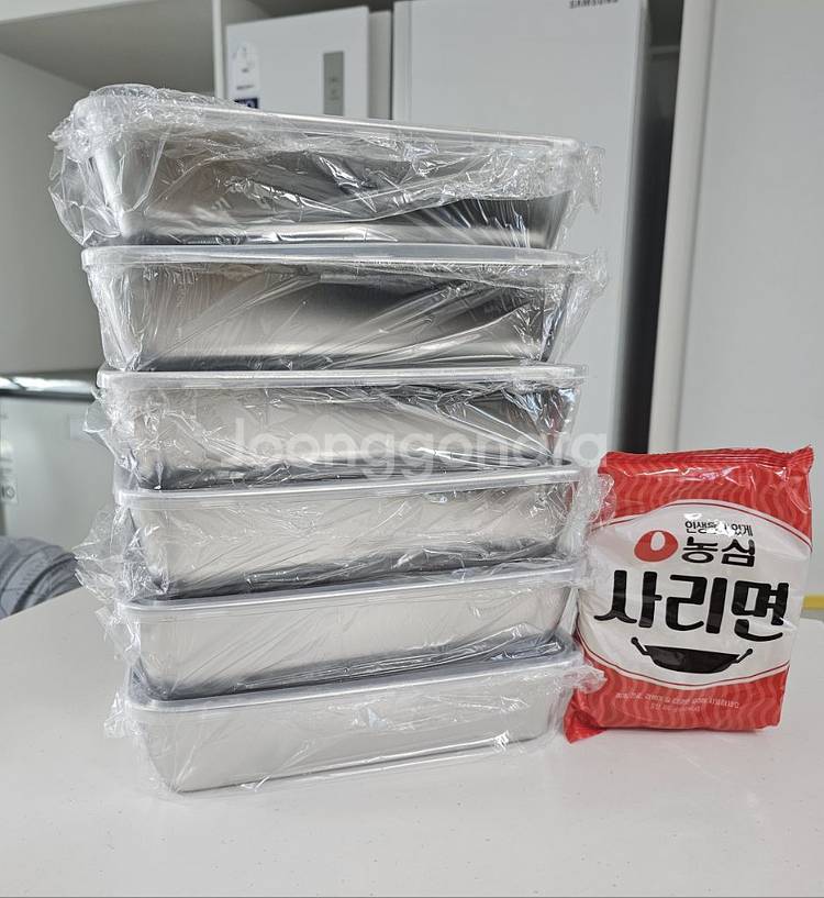 긴사각 한국 316스텐 용기 6개 일괄(새상품)--4