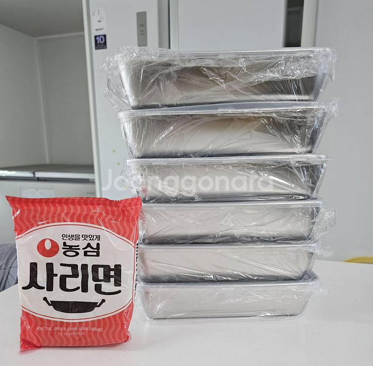 긴사각 한국 316스텐 용기 6개 일괄(새상품)--6