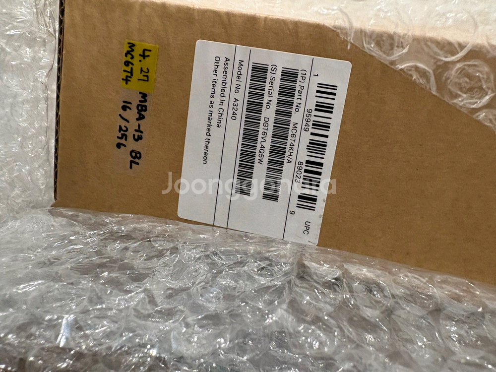 (미개봉)맥북에어 13 M4, 16GB/256GB--2