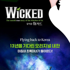뮤지컬 위키드 VIP석 1층 2번째줄 중앙 8.2