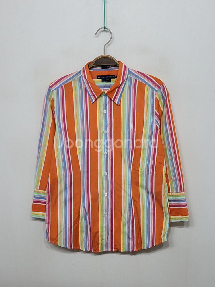 (M) 랄프로렌 폴로 셔츠 스트라이프 로고 남방 7부--0