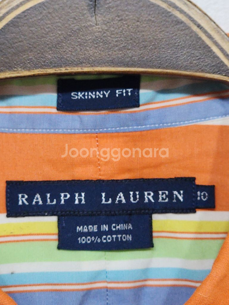 (M) 랄프로렌 폴로 셔츠 스트라이프 로고 남방 7부--2