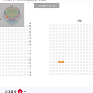 프로 야구티켓 인천 삼성 ssg 6일 3루 응원2연