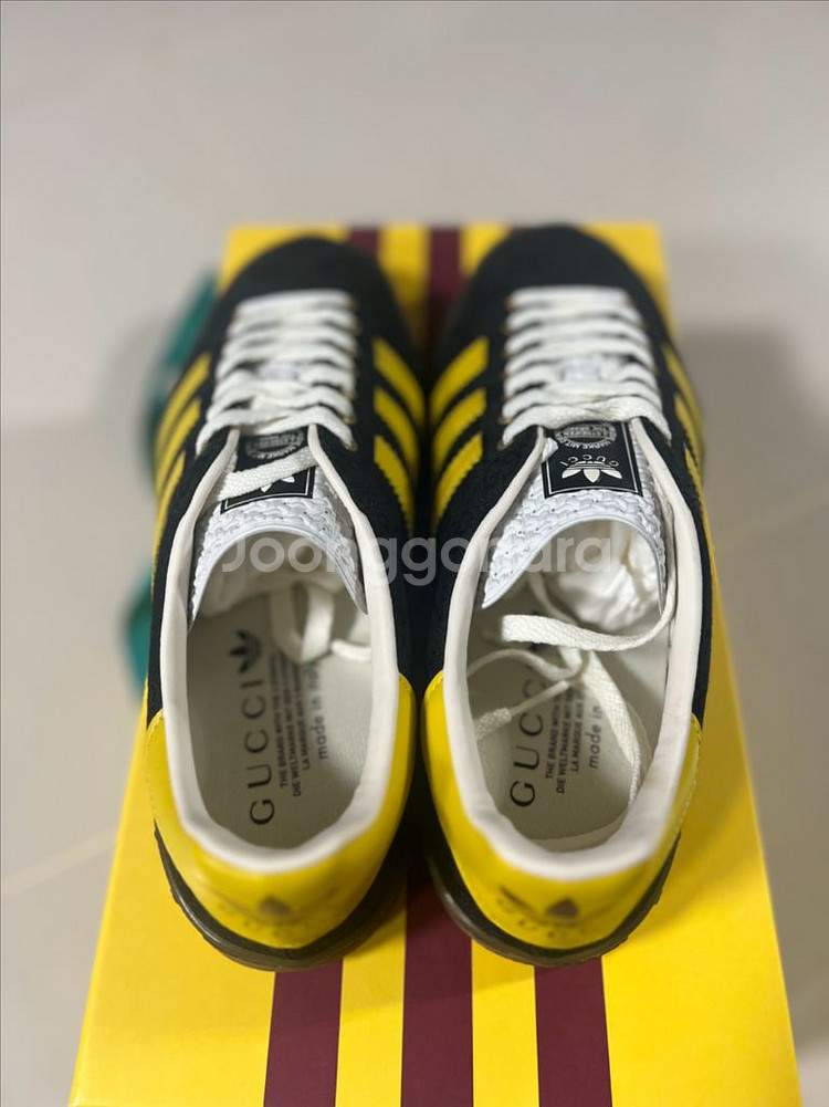 구찌 아디다스 가젤 블랙 오리지널 GG 캔버스--3