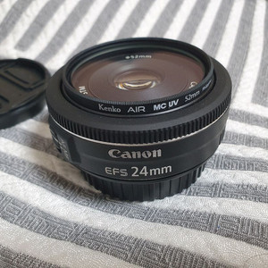 캐논 efs 24mm 팬케이크렌즈 풀박스 uv필터포함