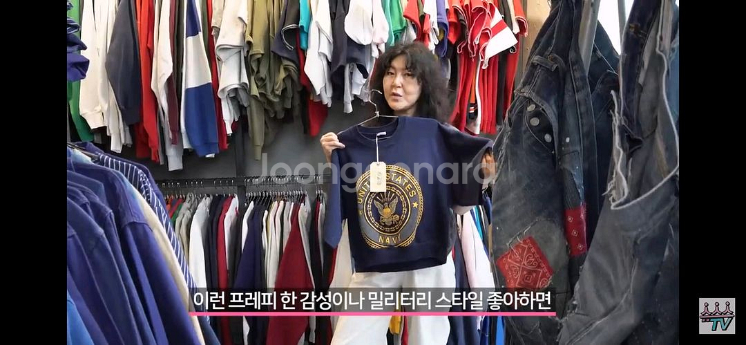 옴니피플 네이비 반팔 맨투맨--2