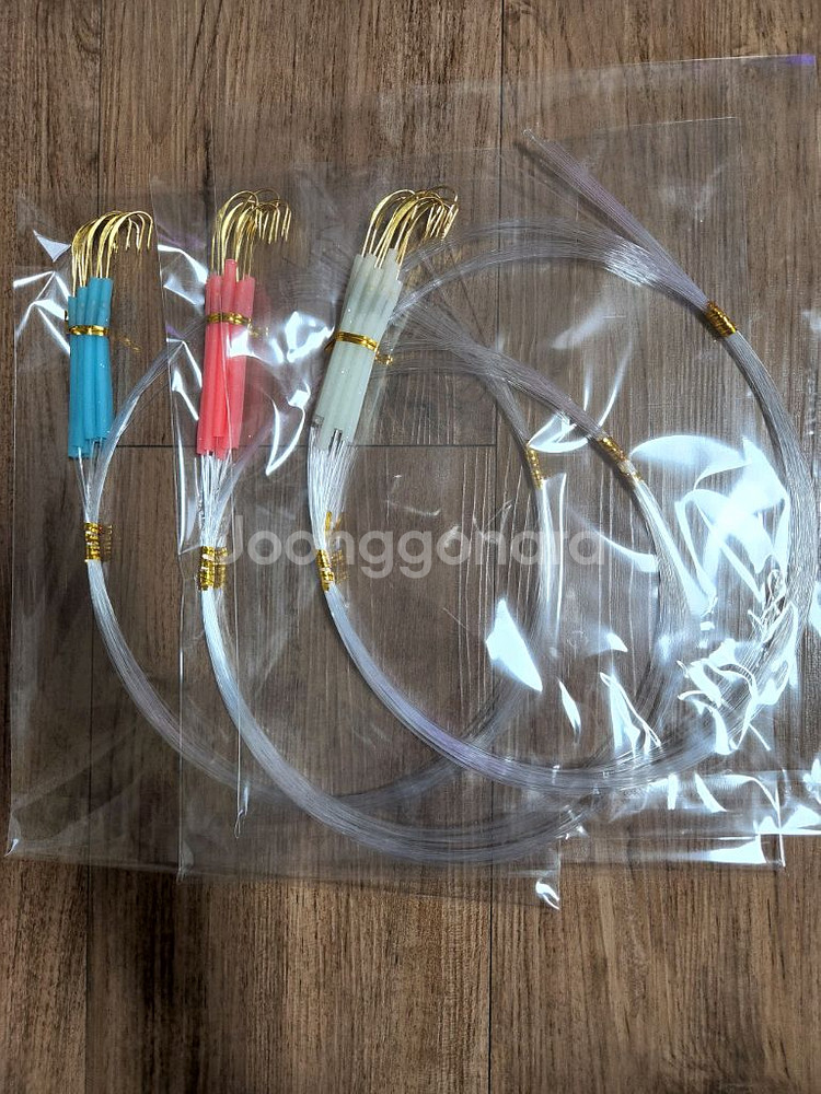 수제 심해갈치채비 바늘 기둥줄 집어등--0