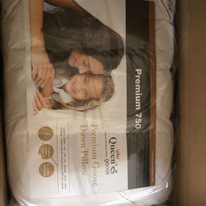 퀸즈구스 Premium 750 구스다운 베개 새상품입니