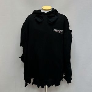 발렌시아가 폴리티컬 캠페인 디스트로이드 니트 후드티