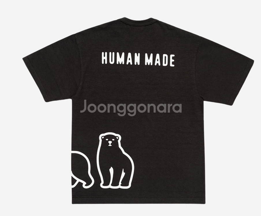 휴먼 메이드 북극곰 티셔츠 블랙--1