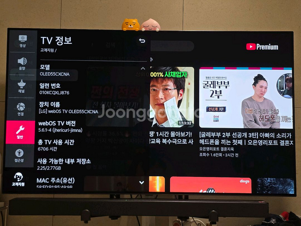 LG 올레드 55인치 TV 55CXCNA--0