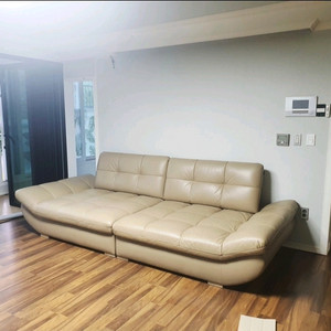 자코모 버블리 4인용 가죽소파