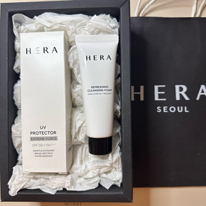 헤라 선크림+클렌징폼 선물세트 새상품