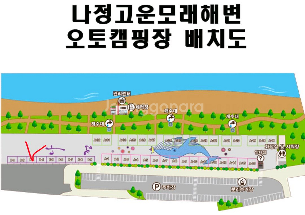 나정고운모래해변 캠핑장 B3 7월31일 1박--0