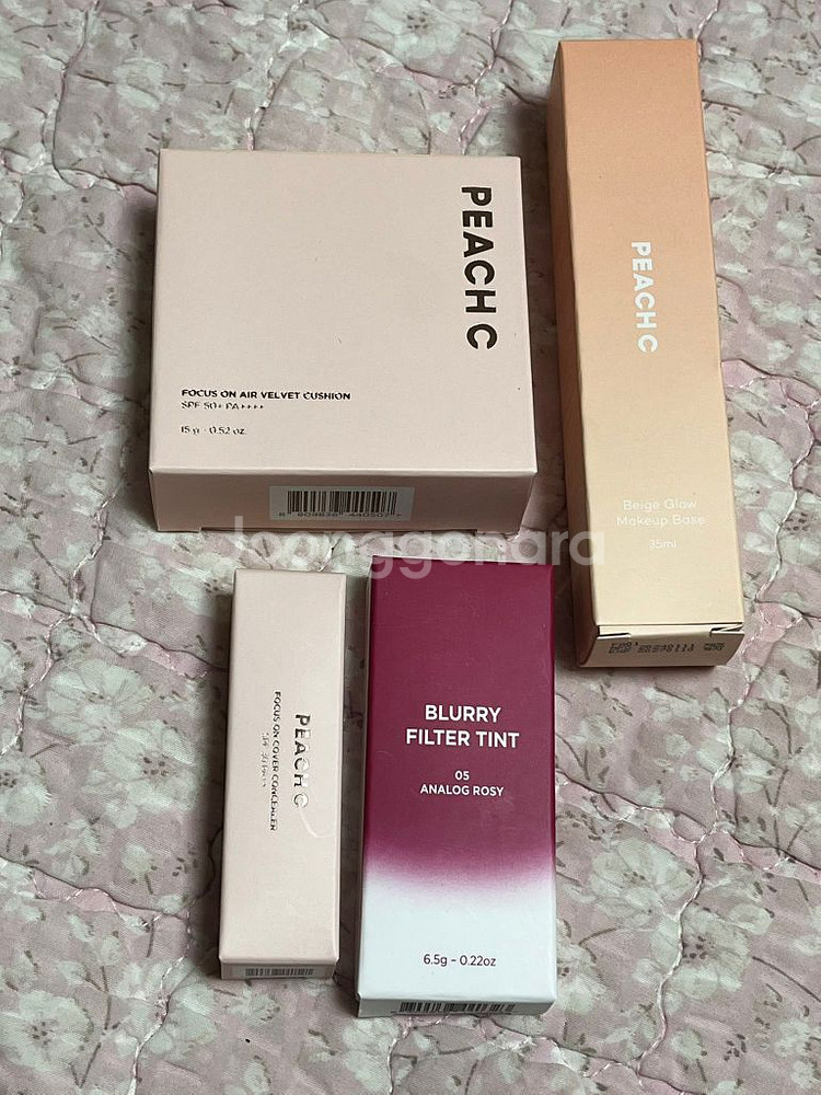 4개일괄)피치씨 쿠션+컨실러+틴트+베이스--0