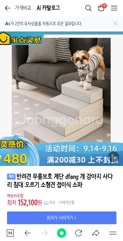 DFANG 강아지 무릎보호 계단오르기--0
