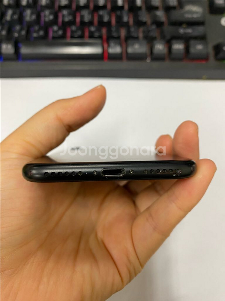 아이폰7플러스 매트블랙 A급 128G 배터리90%--6