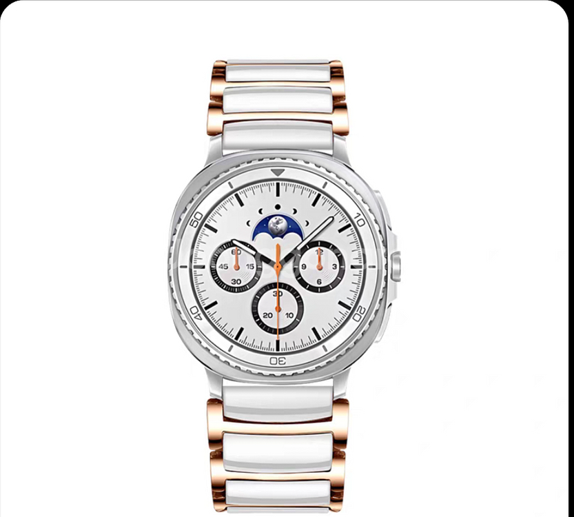 갤럭시 워치8/울트라2/클래식용 세라믹+스틸 밴드--2