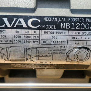 NB1200A ULVAC 알박 부스터 진공펌프 중고 판