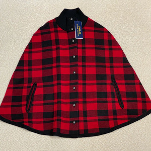 (새상품) 폴로 신형 여성 타탄체크 니트 케이프 S