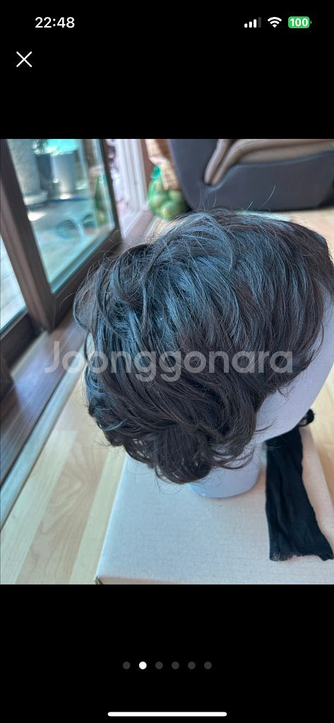 항암 가발 흑갈색--1