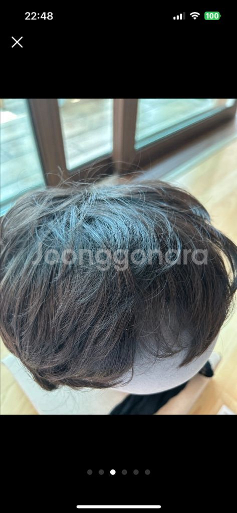 항암 가발 흑갈색--2