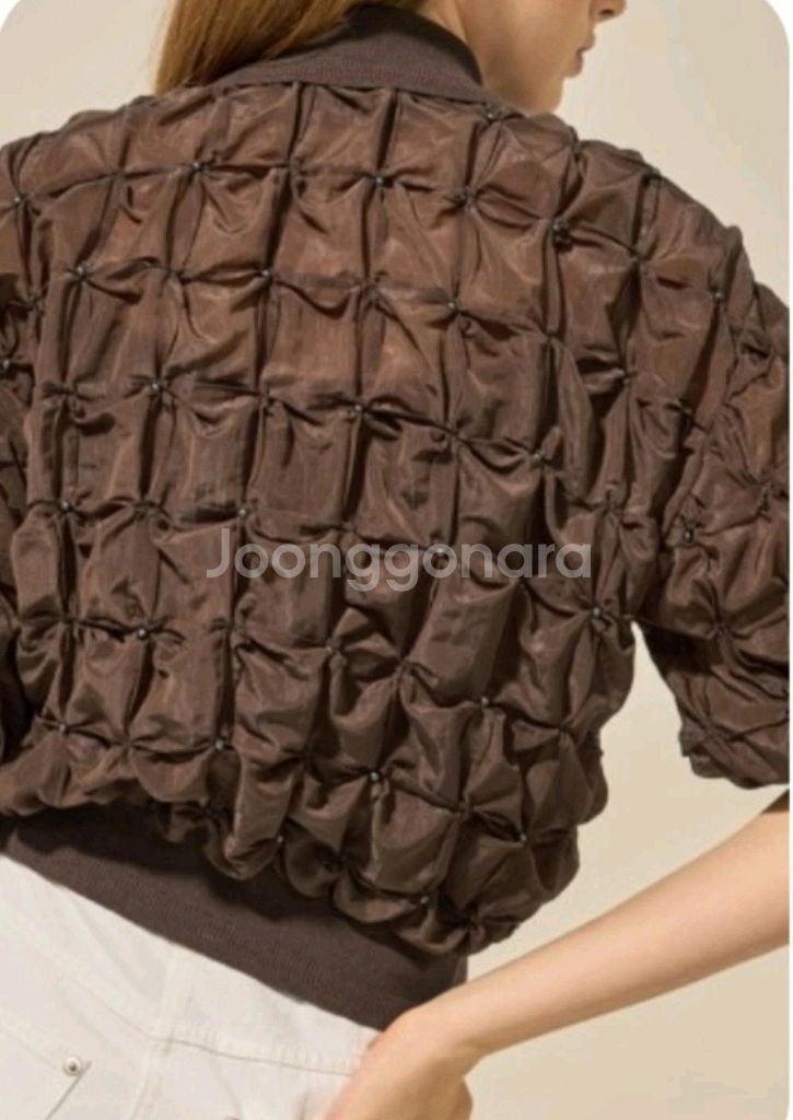 랑방 긴팔블라우스 샤틴 모조에스핀 잇미샤--3
