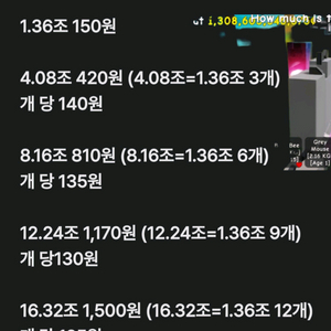 재고400개/1.36조 셰클 판매 그로우 어 가든
