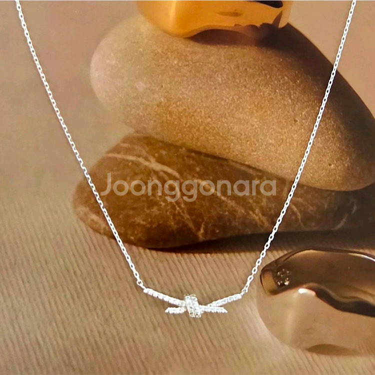 S925 실버 순은 티파니 노트 목걸이 매듭 목걸이--0