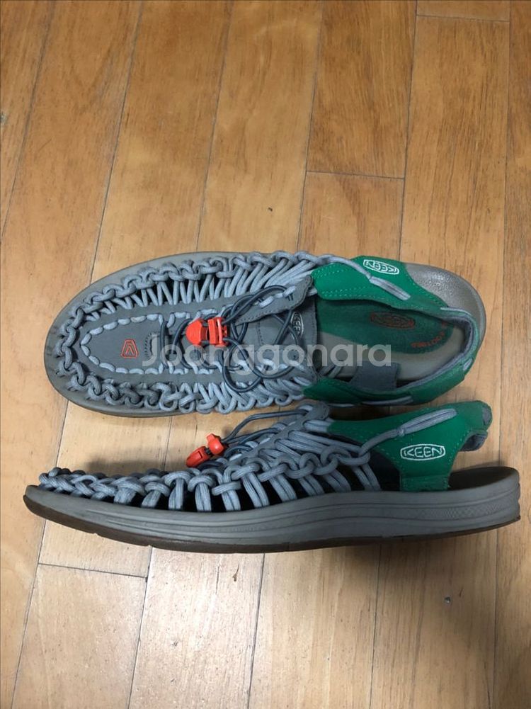 킨 keen 유니크 샌들 슬리퍼 그레이 그린 280--5