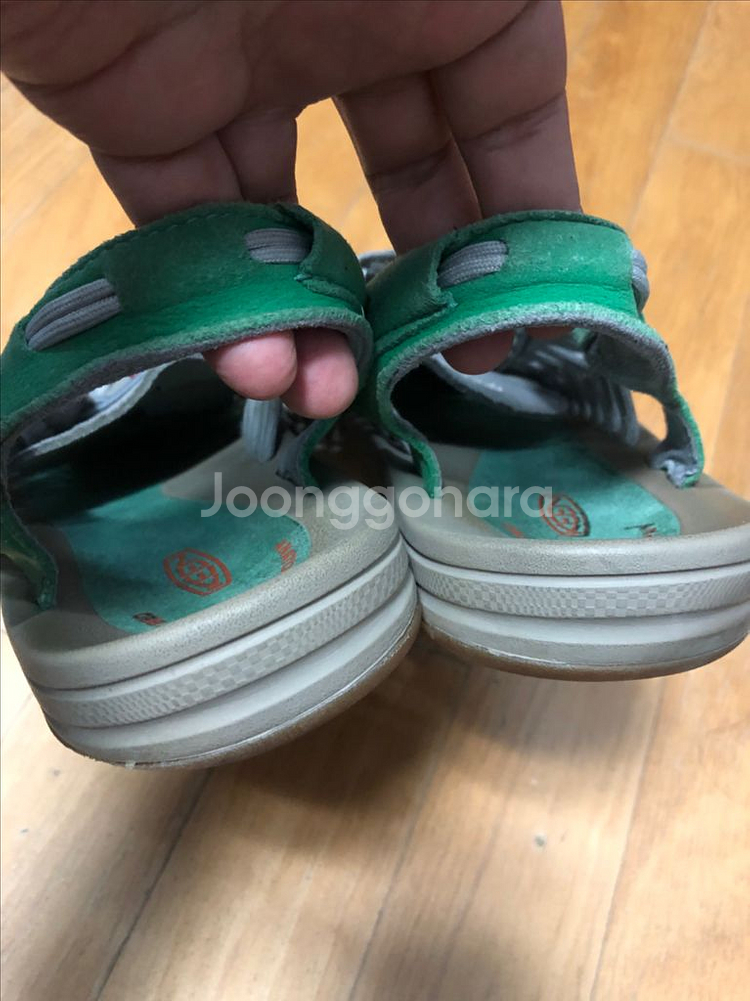 킨 keen 유니크 샌들 슬리퍼 그레이 그린 280--6