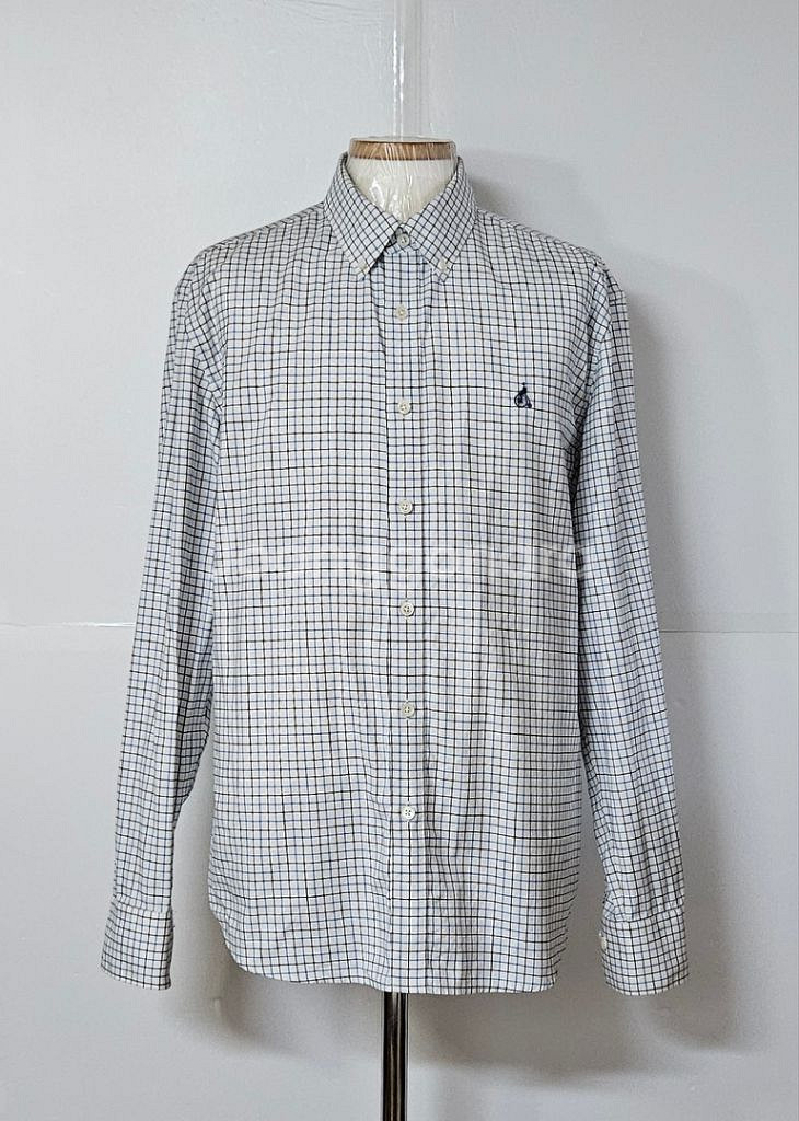 105)빈폴 남성 체크 긴팔셔츠남방--0