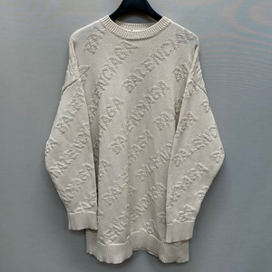 발렌시아가 로고패턴 오버사이즈 니트 ( 여성 오버핏 )