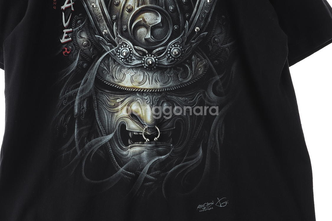 (L-2XL) 브랜드빈티지 반팔 티셔츠 락티 블랙--2