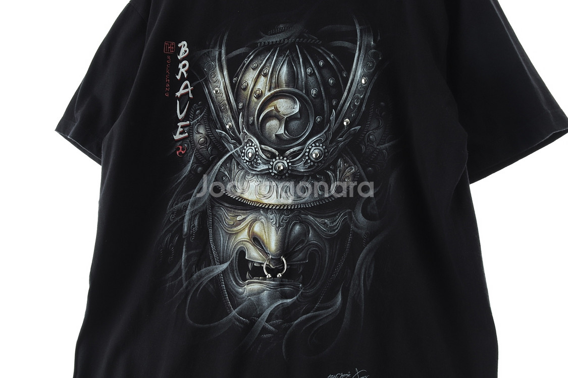 (L-2XL) 브랜드빈티지 반팔 티셔츠 락티 블랙--4