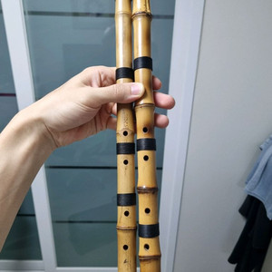 황죽 대나무 단소 2개 일괄
