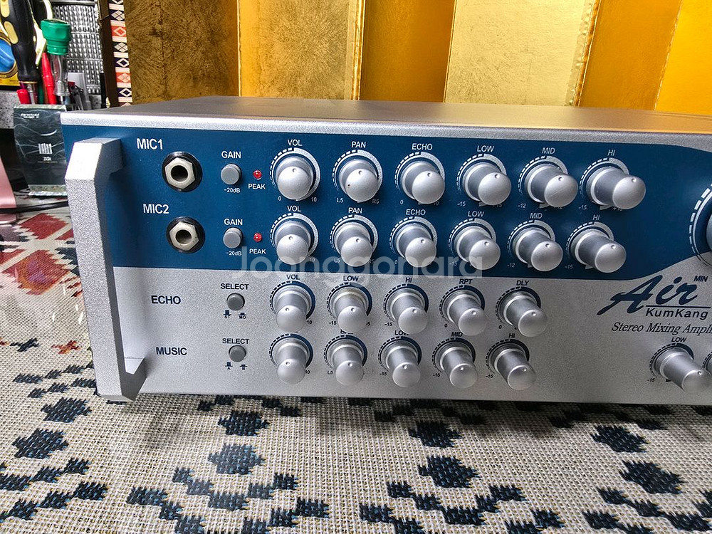금강일렉 240W(120W+2) 2채널 노래방앰프--1