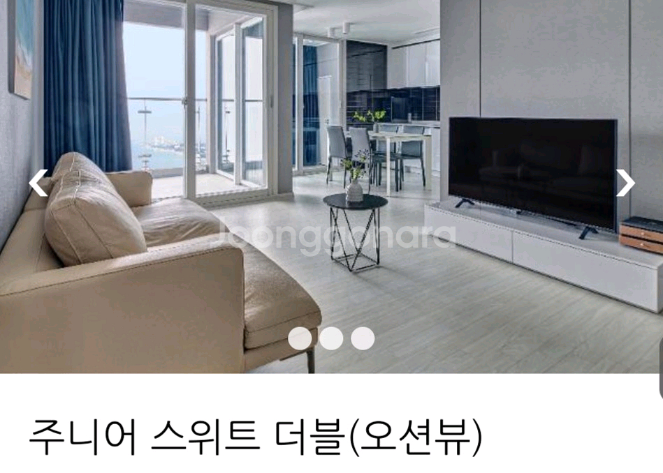 강릉 사천해변호텔 3룸 8/4 1박 고층오션뷰 주니--1