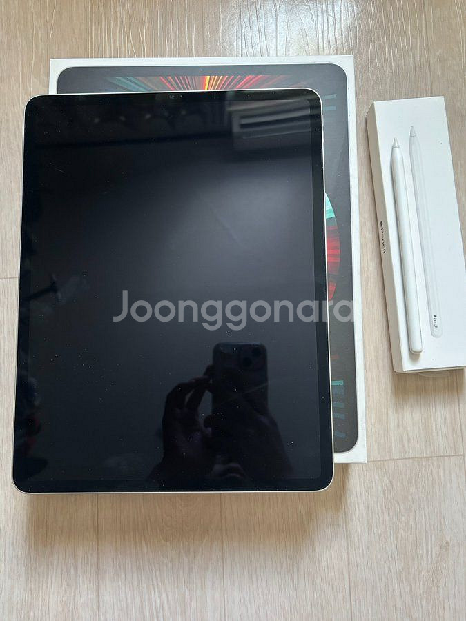 아이패드 프로 5세대 12.9 256gb 실버+애플펜슬--1
