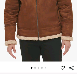 캘빈클라인 브라운 스웨이드 무스탕